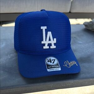 Cherry + LA Dodgers Royal Blue Mesh Trucker Cap by 47